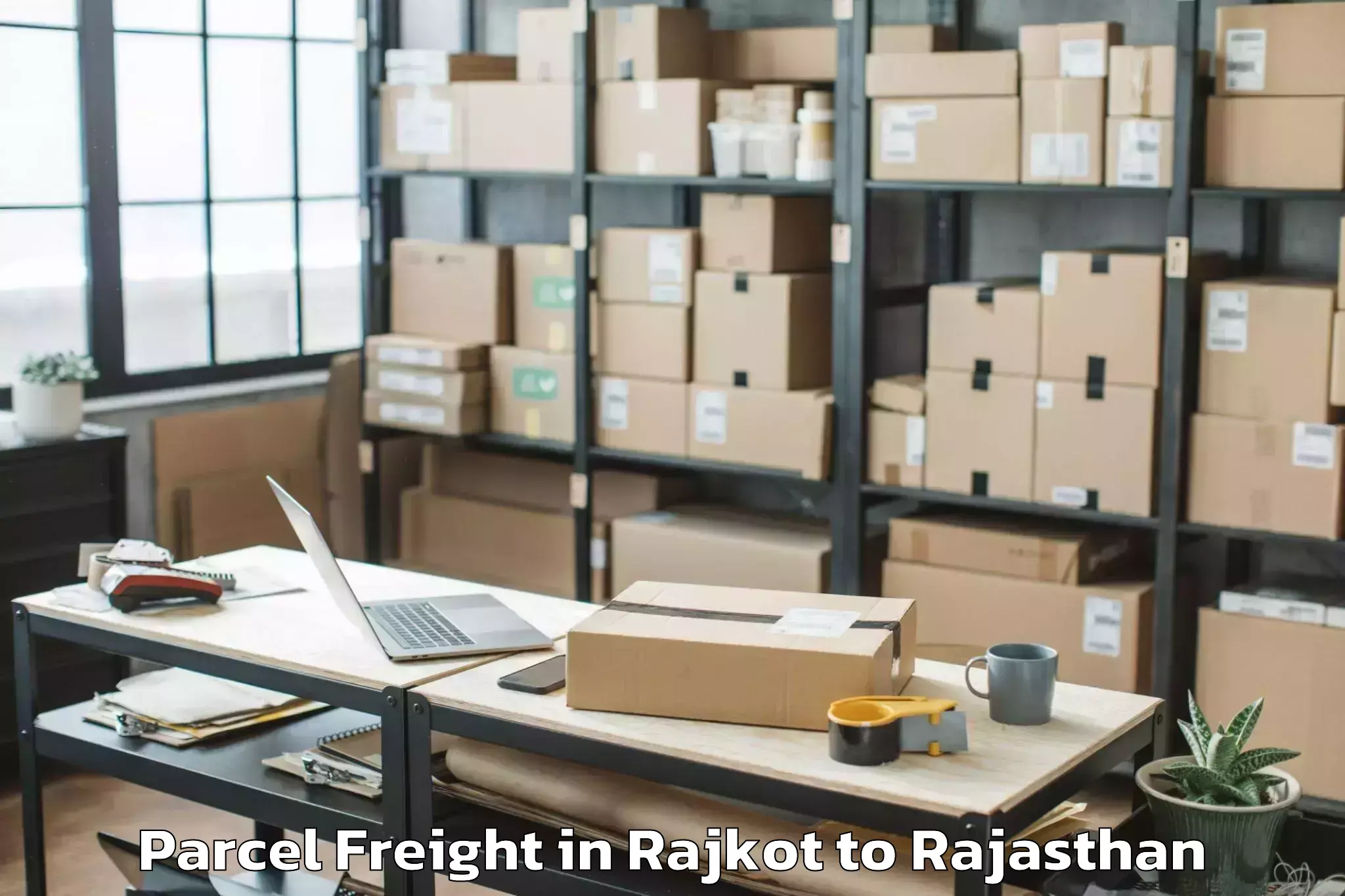 Book Rajkot to Jalor Parcel Freight